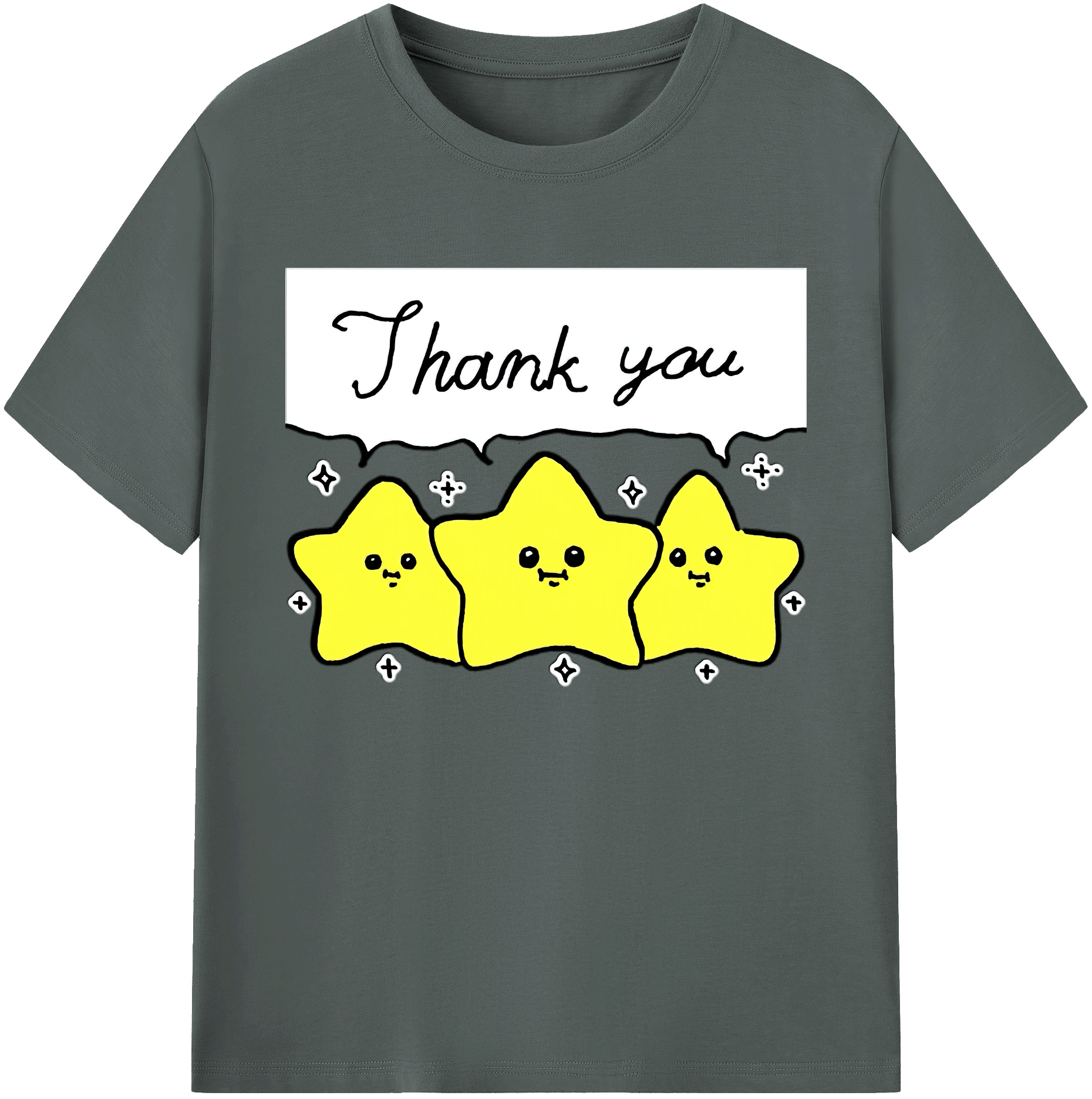 （画像用） ちいかわ 流れ星 Chii-kawa Shooting star 綿100％ メンズ半袖Tシャツ｜肌触りやわらか＆通気性